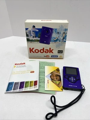 Kodak Mini  HD 720 Video Camera 1.8" LCD Model Zm2 1.8" LCD - Purple Needs Batt - Image 1 of 4