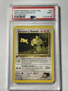 Giovanni's Meowth 43/132 1° Edizione Sfida Palestra PSA 9 CGC 10 Mint Pokemon TCG - Foto 1 di 6