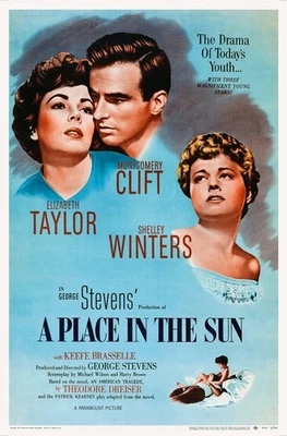 A PLACE IN THE SUN (1951) - 27"x41" estilo alternativo RARO pôster clássico de filme! - Imagem 1 de 4