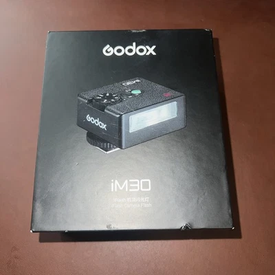 Godox iM30 Mini Camera Flash for Canon Fuji f1-230 Sony zv1 zve10 Ricoh gr3 DSLR - Image 1 of 4
