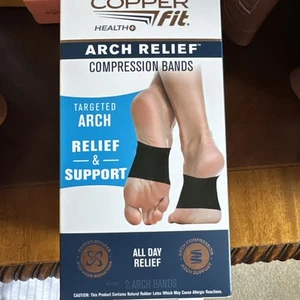 Copper Fit Copper Infused Arch Relief & Support Compression Bands One Size - Picture 1 of 1