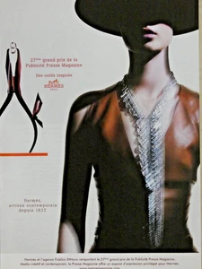 PUBLICITÉ DE PRESSE 2011 HERMES GRAND PRIX DE LA PUBLICITÉ PRESSE MAGAZINE - Foto 1 di 1