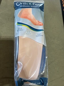Plantillas ortopédicas Ortho Feet espuma antimicrobiana amortiguación talla para hombre 10 - Imagen 1 de 2