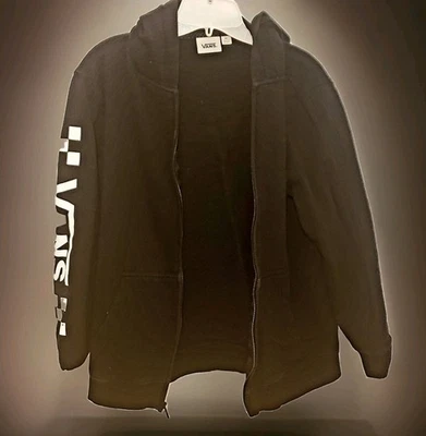 Sudadera con capucha negra gráfica Vans para mujer 100 % algodón cremallera talla XL nueva  Foto 1 de 3