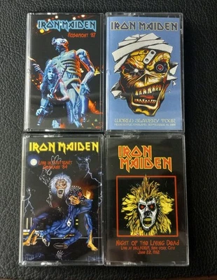 RARE IRON MAIDEN CASSETTE TAPE LOT!! live heavy metal slayer metallica patch lp  Foto 1 de 3