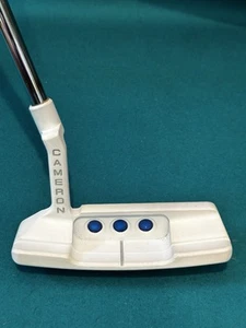 Custom Shop White Putter Head With Blue Paintfill On Putter Head & Grip. No HC - Picture 1 of 9