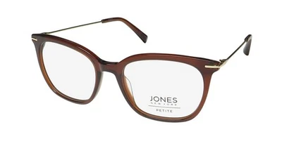 NEW JONES NEW YORK J240 PETITE EYEGLASSES BROWN CAT EYE PLASTIC BROWN 49-18-135 - Image 1 of 4