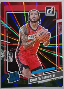 2023 Donruss Red Green Laser Holo #211 Cam Whitmore 57/75 Rookie Card (RC) HOU - Picture 1 of 3
