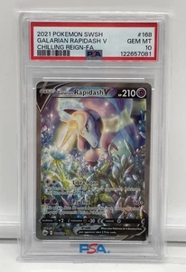 2021 Pokemon SWSH Chilling Reign Galarian Rapidash V #168/198 PSA 10 - Bild 1 von 8