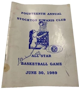 14Th Annual Stockton CA Kiwanis Club All-Star Basketball Game 1989 Program - Picture 1 of 11