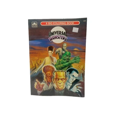 Libro para colorear Universal Monsters 1991 *algunas páginas están coloreadas Foto 1 de 4