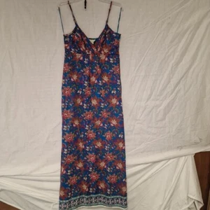 MONSOON PURE COTTON FLORAL MIDI MAXI PARTY DRESS SIZE 10 NWT - Picture 1 of 7