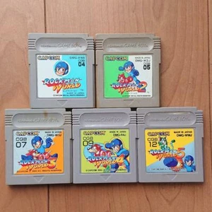 Rockman World 1 2 3 4 5 Set Cartrage Only Nintendo Gameboy Capcom Used Japan - Picture 1 of 6