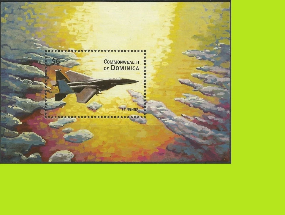 Avión moderno Dominica 1998 - Aviación - Transporte - Bloque - MNH Foto 1 de 1