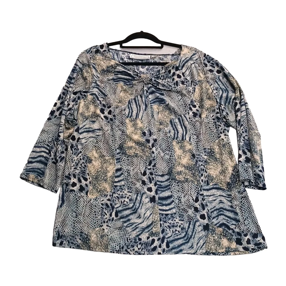 Mujer 2XL Azul Serpiente Animal Estampado Simonton Says George Foto 1 de 4