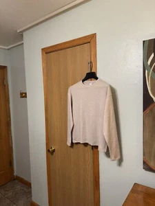 Zara Size 13-14 Solid Off-White Long Sleeve Crewneck Pullover Sweater - EUC - Picture 1 of 4