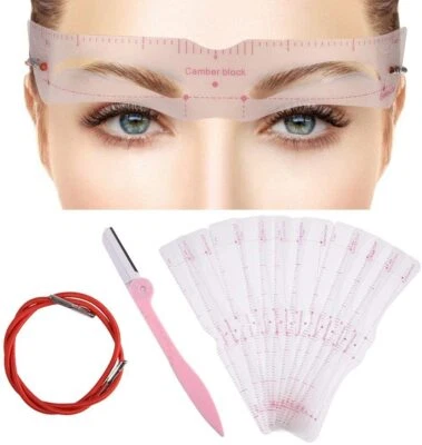 Augenbrauen-Schablonen Set,12 Stile Augenbrauen-Form-Werkzeug mit Bändern - Bild 1 von 4