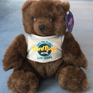 Hard Rock Hotel Las Vegas Bear Plush W/ Save The Planet Shirt NEW WITH TAGS 1995 - Picture 1 of 11