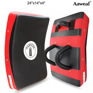 Large Boxing Kick Pad Strike Shield MMA Thai Focus Mitts Punching Bag Training - Picture 1 of 9