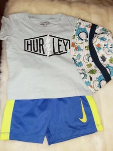 Toddler boys size 18 months Hurley/Nike shorts bottoms/short sleeve+hat lot - Picture 1 of 5