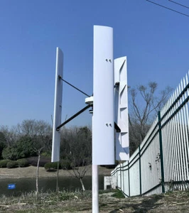 Vertikale Windkraftanlage 1000W 12V 24V 48V Windrad Kit , MPPT Hybrid Laderegler - Picture 1 of 21