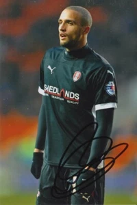 JORDAN BOWERY HAND SIGNED 6X4 PHOTO - FOOTBALL AUTOGRAPH - ROTHERHAM. - Picture 1 of 1