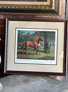 'Easy Goer Before The 1989 Travers St…' Print Signed & Framed Jenness Cortez ART - Picture 1 of 6