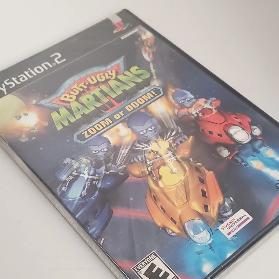 Butt Ugly Martians Zoom or Doom Sony PlayStation 2 2002 New Sealed Shelf Wear - Image 1 of 4