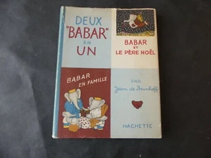 JEAN DE BRUNHOFF DEUX BABAR EN UN AVEC JAQUETTE 1945 - Picture 1 of 12