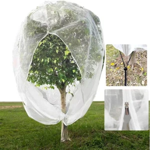 Garden Plant Tree Fruit Cover Bug Net Barrier Bag with Zipper Drawstring 4 Sizes - Picture 1 of 18