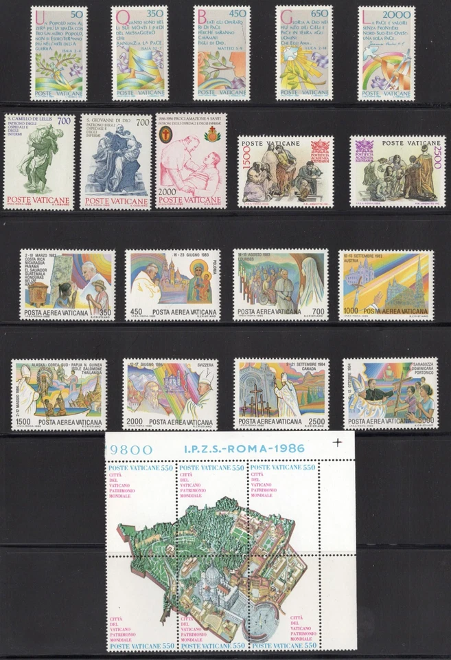 VATICAN  1986  #768-778, C75-C82  MINT NH - Image 1 of 1