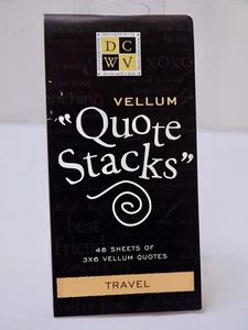 Vellum Quote Stacks Travel 48 Sheets 3"x6" Scrapbook Embellishments Cards 9G   - Picture 1 of 5