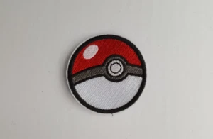 Pokemon Pokeball Embroidered Patch Handmade - Picture 1 of 1