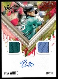 2021 Panini Diamond Kings Evan White Dual Material Signatures Auto Mariners - Picture 1 of 2