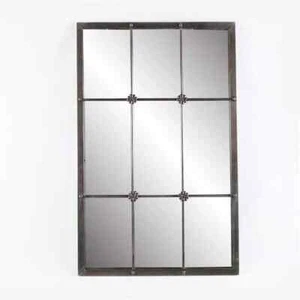 23.8 x 37.75 in. Brown Medium Rectangular Frame Contemporary Wall Mirror Decor - Picture 1 of 8