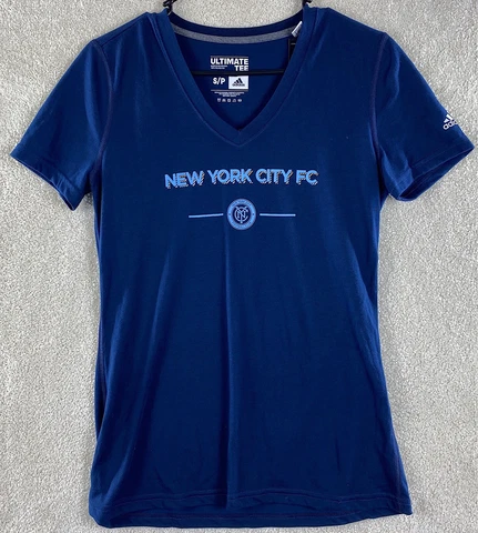 New York City FC MLS Adidas T shirt Size Small Blue Womens T Shirt Soccer Cover