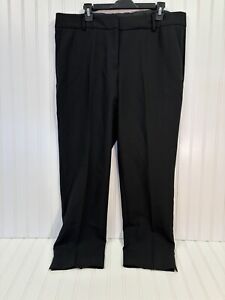 Talbots Hampshire Pants Womens 16 Black Ankle Length Workwear Slacks