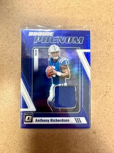Fútbol Óptico 2023 Anthony Richardson Azul Hyper Rookie Phenom Reliquia - Imagen 1 de 6