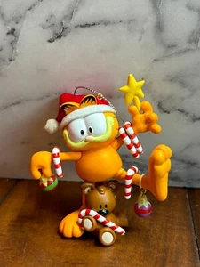 Garfield w/ Bear Christmas Tree Holiday Ornament 3.5" (H) x 3" (W) - Picture 1 of 8