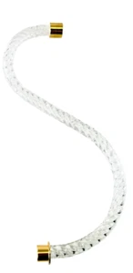 15.5" Crystal Rope Pattern Clear Chandelier S-Arm with Gold Chrome Fittings - Picture 1 of 5