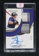 2019 Panini Immaculate Dual Materials Auto /25 Larry Walker #DMA-LW Auto HOF