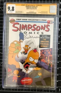 Simpsons Comics #1 CGC 9.8 SS White Pages - 1993 Bongo Comics - 4373053002 - Picture 1 of 2