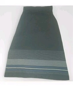 Max Studio Woman's Size 3X Maxi Skirt Gray Stripes White & Blue - Picture 1 of 8