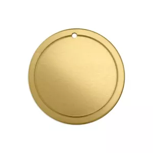 ImpressArt Border Circle, 1 1/4", Brass, Premium Metal Stamping Blanks, 24 pc - Picture 1 of 1