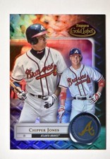 2022 Topps Gold Label Base Class 1 Black #90 Chipper Jones - Atlanta Braves