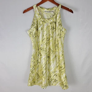 R.H.L Hemd Damen Größe Medium Top Gelb Weiß Ärmellose Bluse mit Rundhalsausschnitt - Bild 1 von 9