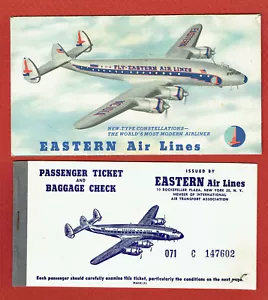 1948 EASTERN AIRLINES UND BOAC BROSCHÜREN, TICKETS, POSTKARTEN & ANDERE ARTIKEL - Bild 1 von 12