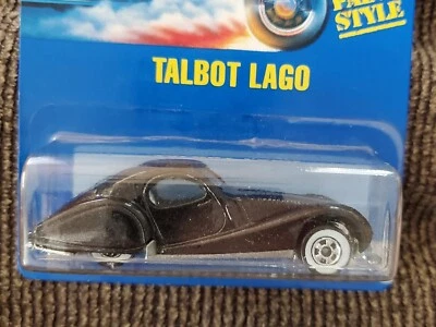 1992 Hot Wheels Talbot Lago Classic Car Metallic Black WW BW Wheels Metal Base  - Image 1 of 2