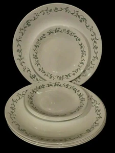 6 Corelle Country Cottage Purple Hearts 10" Dinner Plates, 6 Salad Plates VGC - Picture 1 of 8