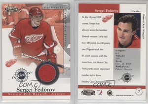 2002-03 Pacific Exclusive Game-Worn Jerseys Sergei Fedorov #7 HOF